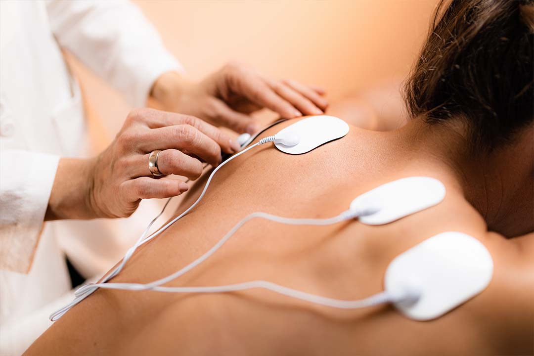receiving Electro-Acupuncture / Electrical-Stimulation